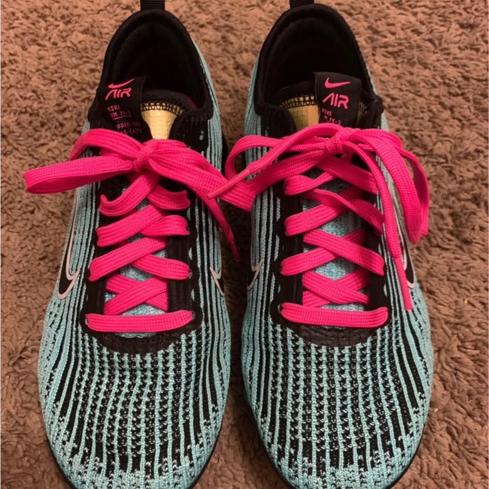 Stylish Kids Sneakers - Black, Pink, and Teal